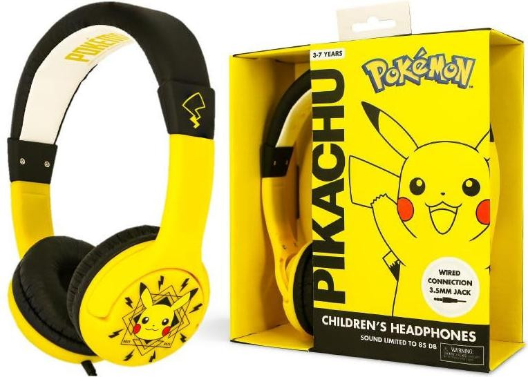 OTL Technologies Kinderkoptelefoon Pikachu, Geel, Junior Model met 3,5 mm aansluiting