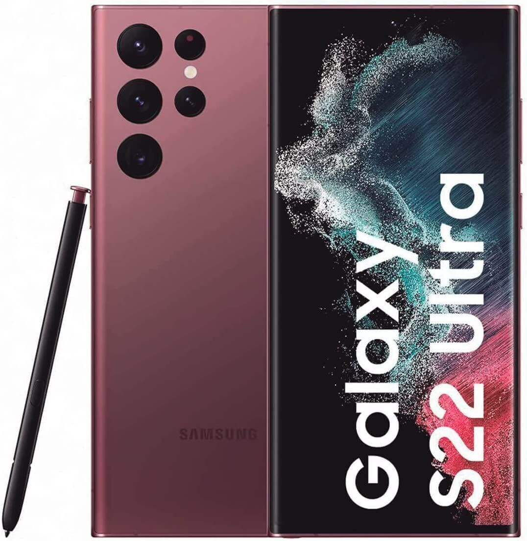 SAMSUNG Galaxy S22 Ultra 5G   8 GB   128 GB   Single-SIM   Burgundy - Refurbished
