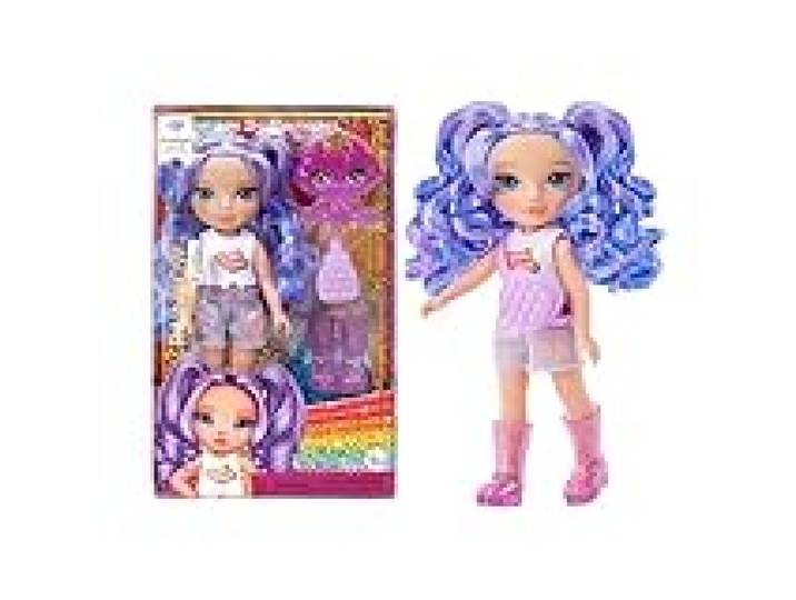 RAINBOW HIGH Littles - Amethyst Willow - Petite Poupée Mannequin Articulée - Poupée Mauve de 14 cm avec Sac à Main et Chien Magique - Convient aux Enfants et aux Collectionneurs