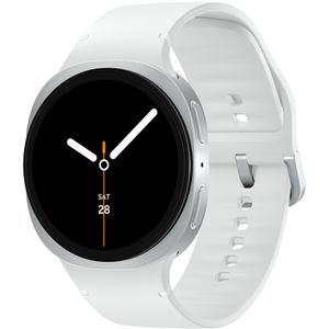 Samsung Smartwatch Galaxy Watch8 EU GPS LTE, 44 mm, M/L, NFC, EKG, Aluminium, silber, weiß