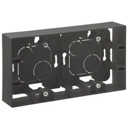 Legrand 863498 Niloe Step Aufputzgehäuse 2-fach Farbe: Schwarz