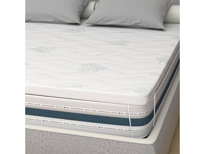 Topper Memory Schaum- 140x190 cm 10 cm Hoch, Abnehmbar AloeVera