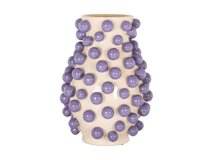 Grosse Design Vase „Dotty“ Ø 31 x 44 cm Beige Richmond Interiors