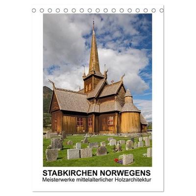Stabkirchen Norwegens - Meisterwerke mittelalterlicher Holzarchitektur (Tischkalender 2027 DIN A5 hoch), CALVENDO Monatskalender