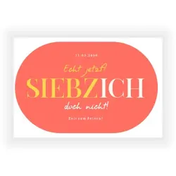 Einladungskarte Geburtstag: SiebzICH in Rot