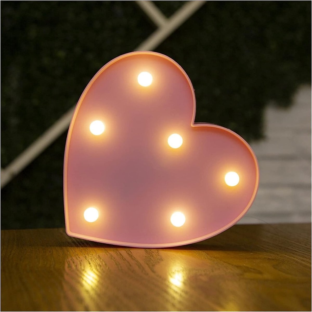 Lichtgevend Hartje LED - Roze - 22 cm