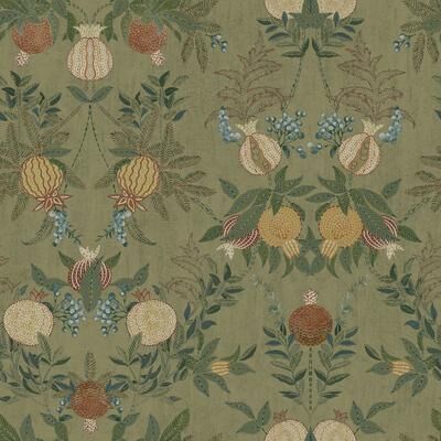 Chris Loves Julia x NuWallpaper Melograno Moss Peel and Stick Wallpaper
