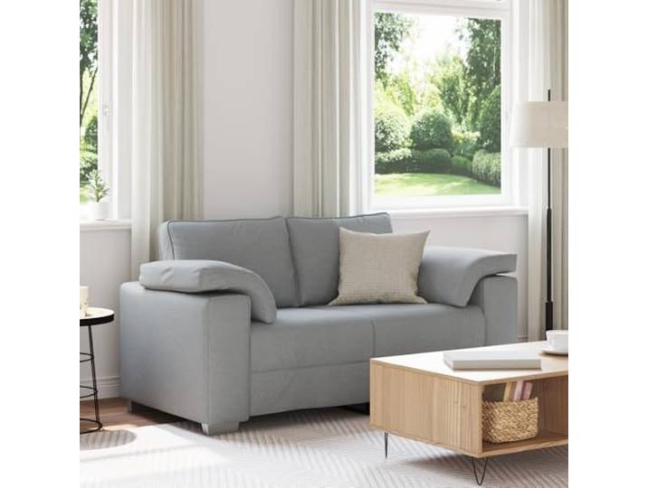 HEFZGDB Heller Grauer Zweisitzer Sofa 120 cm Stoffbezug Modernes Design Bequeme Sitzgelegenheit für Wohnzimmer und Arbeitszimmer Langlebige Konstruktion Stilvolle Einrichtung
