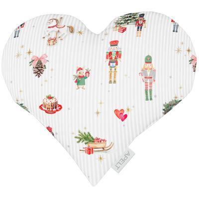 Dekokissen APELT "8100", bunt (weiß, rot, grün), B:32cm L:30cm, Mischgewebe, Dekokissen_Sitzkissen_Kissenhüllen, inclusive Soft-Kissenfüllung 100% PES