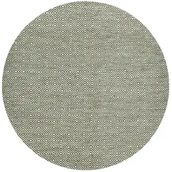 Naturteppich   ¦ grün ¦ Wolle Ø: 160.0