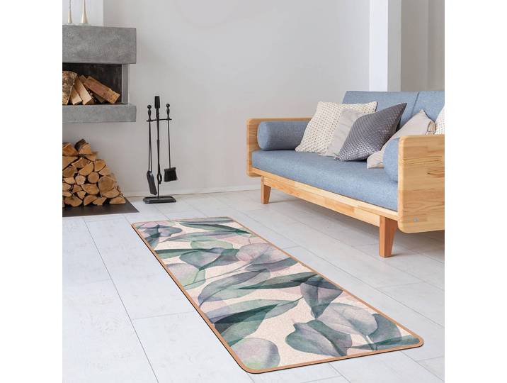 Läufer/Yogamatte Aquarellblätter II 183 x 61cm Multicolor