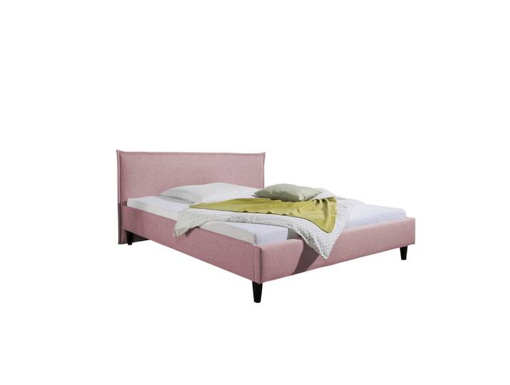 Livetastic Polsterbett Roswell, Rosa, Holz, Buche, massiv, 160x200 cm, Made in Germany, für Lattenrost geeignet, Schlafzimmer, Betten, Polsterbetten