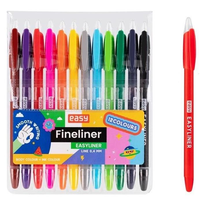 Easy Stationery Easyliner 12-Farben-Fineliner EASY (12x) (54621138)
