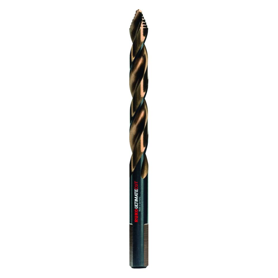 Ruko Spiralbohrer ULTIMATECUT DIN 338 TypN D.4,5mm HSS-Co5 Gold 3-Fl.schaft (259045E)