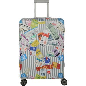 Travelite Kofferschutzhülle bis 77 cm, Tickets, wasserabweisend, mit Druckknöpfen