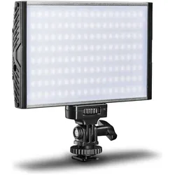 Walimex LED Niova 150 Bi Color 15W LED Leuchte plus Netzteil (Videoleuchte), Dauerlicht, Schwarz, Silber