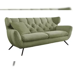 KAWOLA Sofa CHARME 2-Sitzer Cord olivgrün