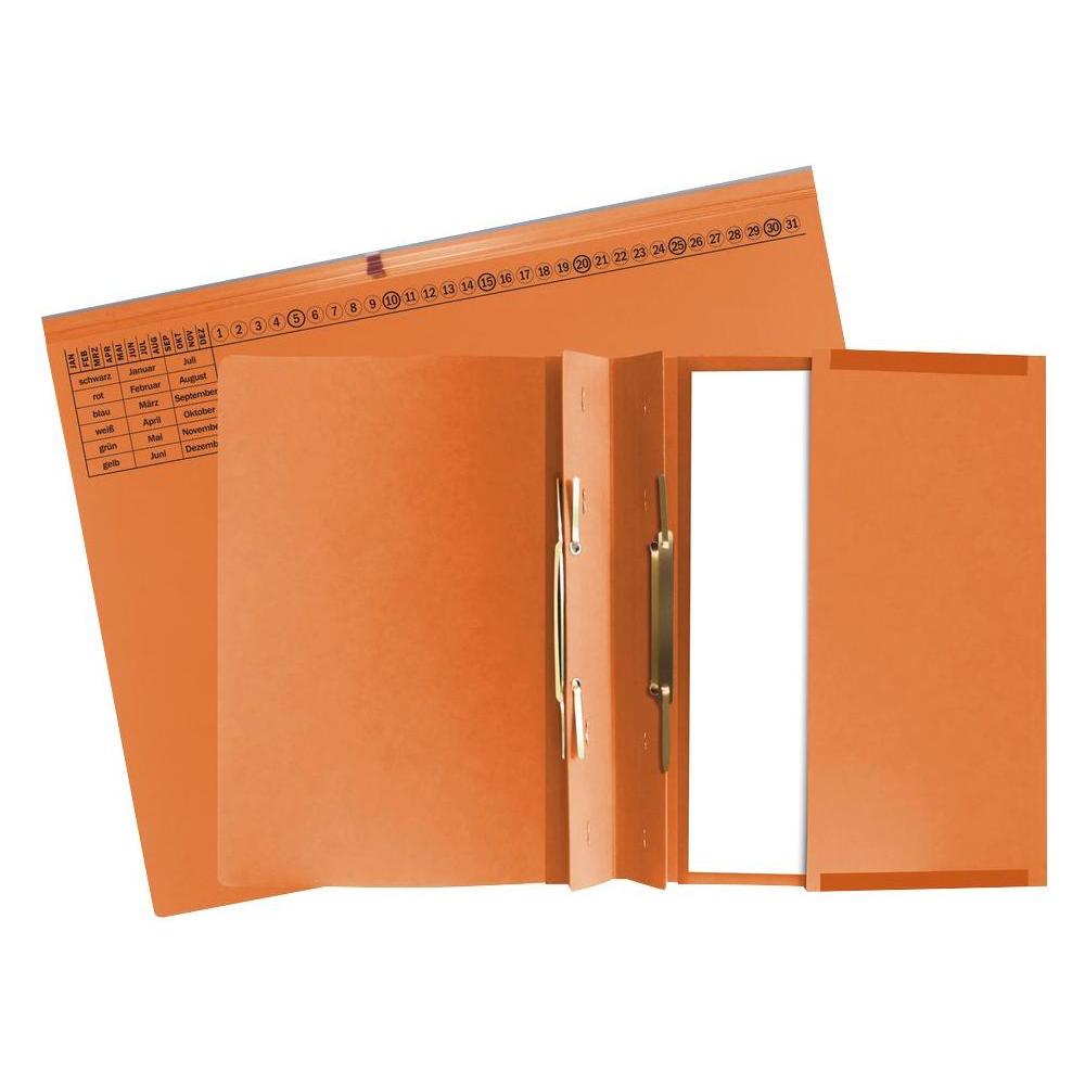 Exacompta 25 Hängehefter Exaflex Karton orange 2 x kaufmännische Heftung (25x) (370409B)