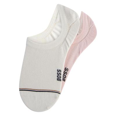 Businesssocken BOSS "2P LC Iconic CC W", Damen, Gr. 39-42, light, pastel pink 680, Baumwollmischung, elastisch, Socken, mit BOSS Stickerei