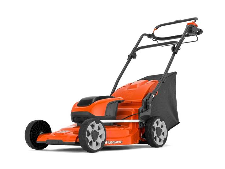 Akkurasenmäher HUSQVARNA LC 142iS Solo , orange (orange, anthrazit), Rasenmäher, Akkurasenmäher, Batteriebetriebener Mäher mit 1 Gang Radantrieb