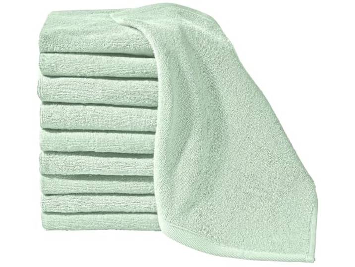 Erwin Müller Seiftuch 10er-Pack, Serie Heidenheim 100% Baumwolle Jade Größe 30x30 cm - schnell trocknend und extra saugstark, kuschelweich, voluminöse Spitzenqualität