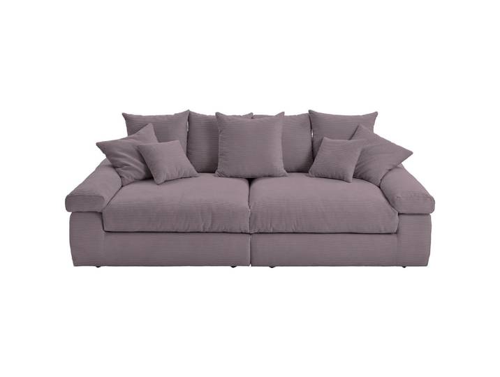 Bigsofa, Rosa, 260x90x140 cm, Textil, 4-Sitzer & Rücken Echt, Modern, Ambia-Home