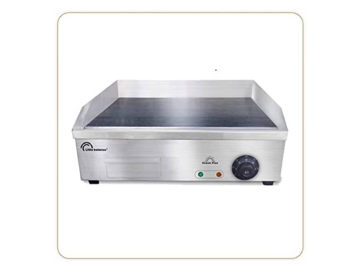 LITTLE BALANCE 8568 Snack Plus, elektrische Grillplatte für 6-8 Personen, Kochplatte aus antihaftbeschichtetem Stahl, 8 mm, 2900 W, Stahl