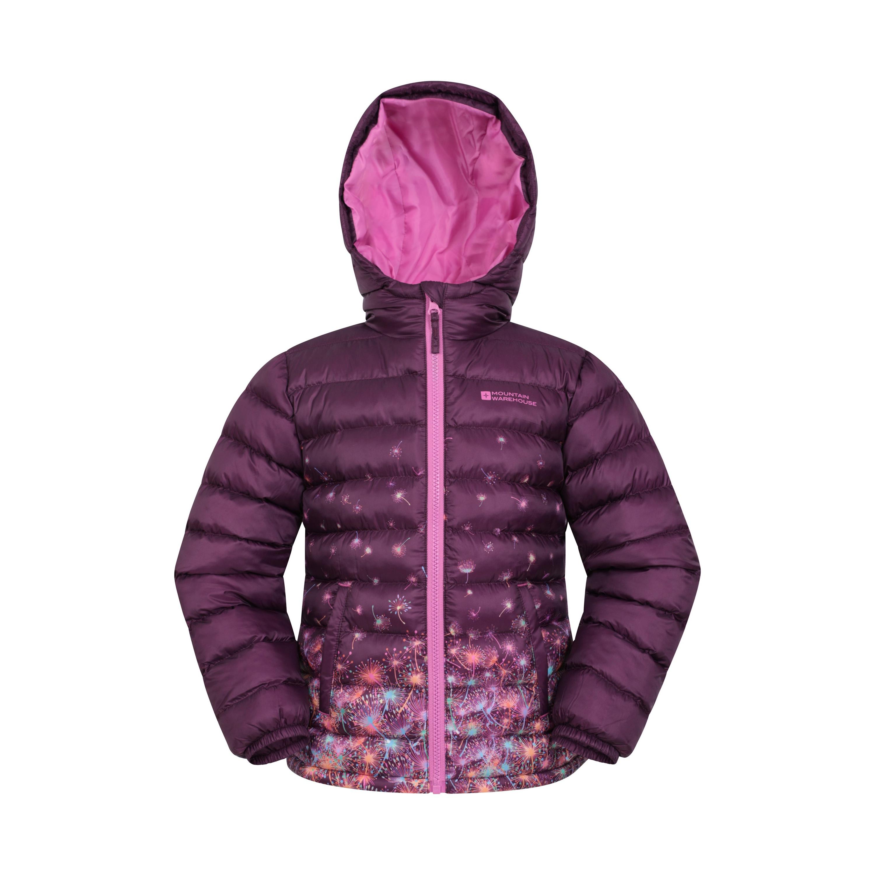 Mountain Warehouse Gewatteerd kinder-/kidsjack Seasons Dandelions (Paars)