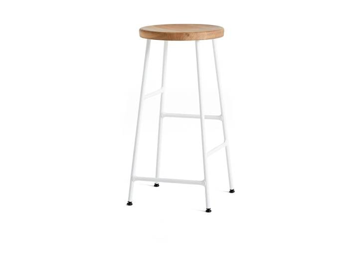 HAY Cornet tabouret de bar rond 65 cm Oiled oak-cream white