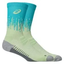 ASICS, Herren, Sportsocken, Performance Run Crew Socken Gelb/Blau (S), Schwarz