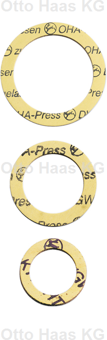 HAAS joint de presse-étoupe OHA-Press 8833 jaune, 21x30x1,8 mm, 2000 / 2 ", petit