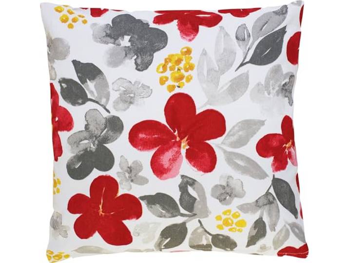 REDBEST Kissenhülle Baumwolle rot-grau Größe 40x40 cm