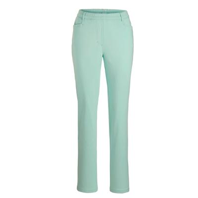 Schlupfhose GOLDNER "Baumwollhose mit Dehnbund", Damen, Gr. 40, N-Gr, grün (mintgrün), Obermaterial: 98% Baumwolle CO. 2% Elasthan EL., Casual, Hosen Schlupfhose, keine/nicht relevant