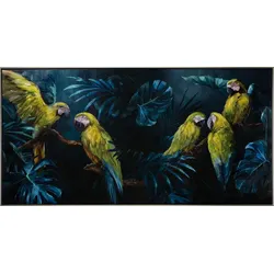 Keilrahmenbild PAPAGEIEN (LBH 72,50x142,50x4,50 cm) - LBH 72,50x142,50x4,50 cm