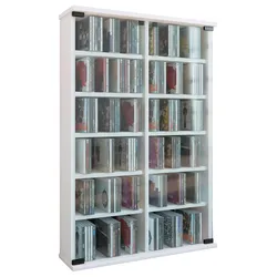 CD-Regal Roma ca. 60x92x18cm Weiß