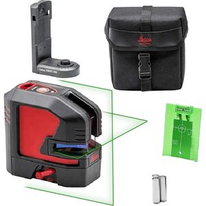 Leica Kreuzlinienlaser 912932, Lino L2Gs Einsteigerpaket, grüner Laser, selbstnivellierend, Tasche, Zieltafel, Batterien