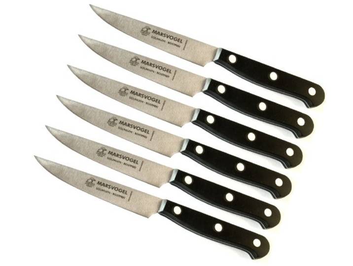 6 Stück Brotzeitmesser 4 1/2 POM Marsvogel Solingen # 82 45 02
