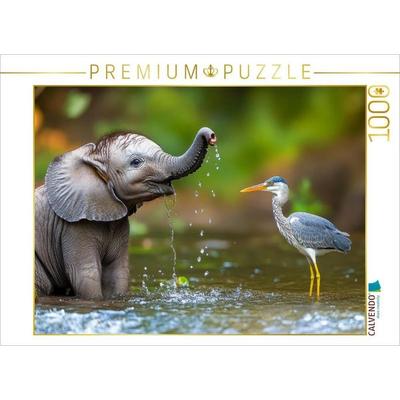 CALVENDO Puzzle Elefanten | 1000 Teile Lege-Größe 64x48cm Foto-Puzzle für glückliche Stunden, Game von , Calvendo Puzzle