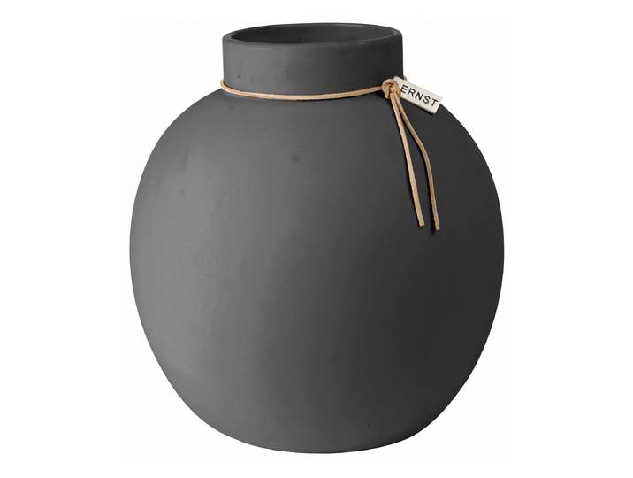ERNST Ernst vase en grès gris foncé 22 cm