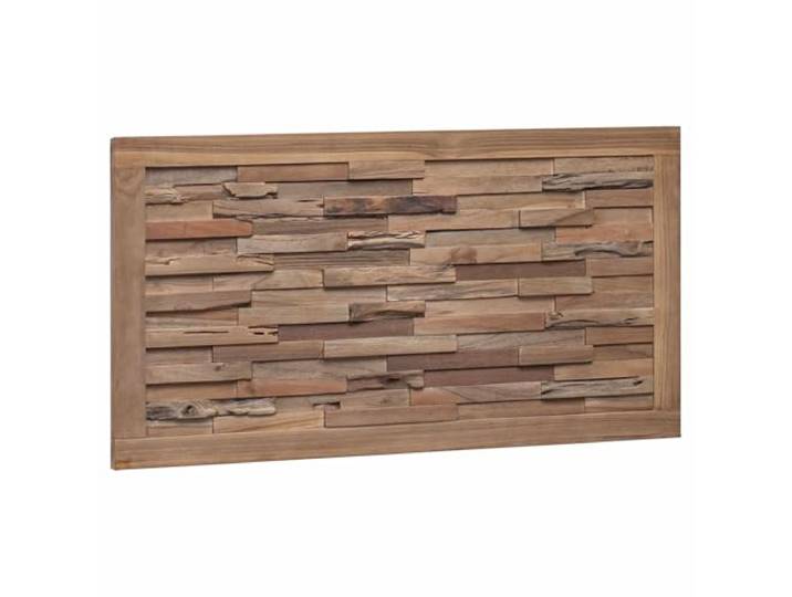 Makastle Bettkopfteil Massivholz Teak Natur 100x55 cm 3D-Effekt
