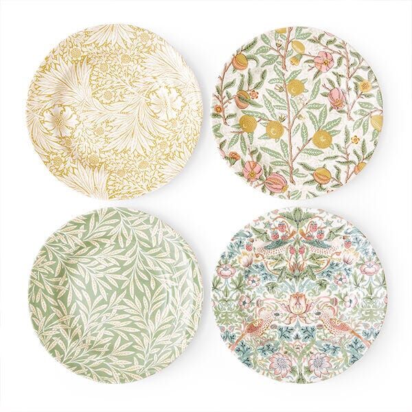 Morris & Co Mixed Set of 4 23cm Plates