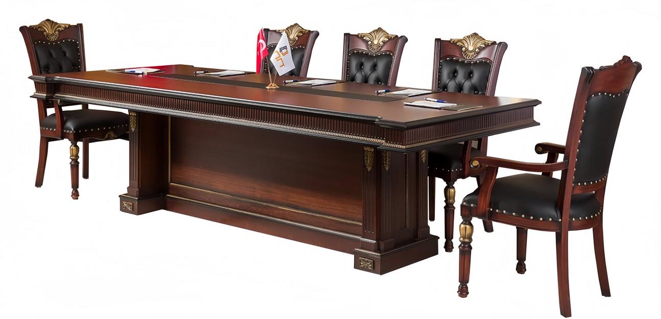 Esszimmer Möbel Einrichtung Besprechungstisch Tisch Meeting Tische 6x Sessel