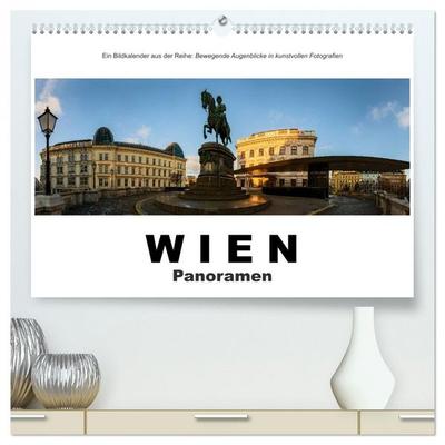 Wien Panoramen (hochwertiger Premium Wandkalender 2026 DIN A2 quer), Kunstdruck in Hochglanz