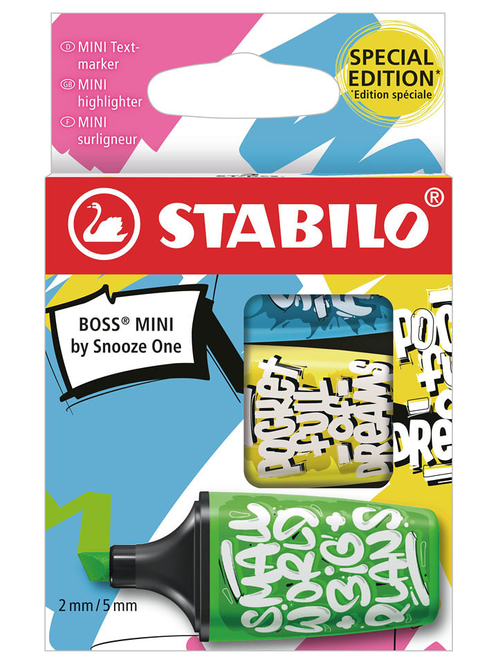 Textmarker "STABILO BOSS MINI" - 3 Stück (Überraschungsprodukt) - onesize
