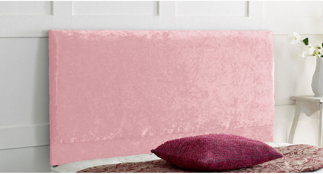 Fairmont Park Upholstered Velvet Headboard Pink Single (3')