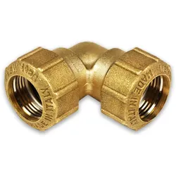 Messing Schraubfitting für PE-Rohr Winkel 90°, schwere Ausführung, DVGW Prüfzeichen (Ausführung: 32 mm)