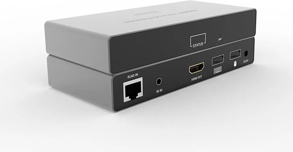 INF YZ-DQ200-TX/RX-V1 200m KVM Extender - graues Aluminiumgehäuse