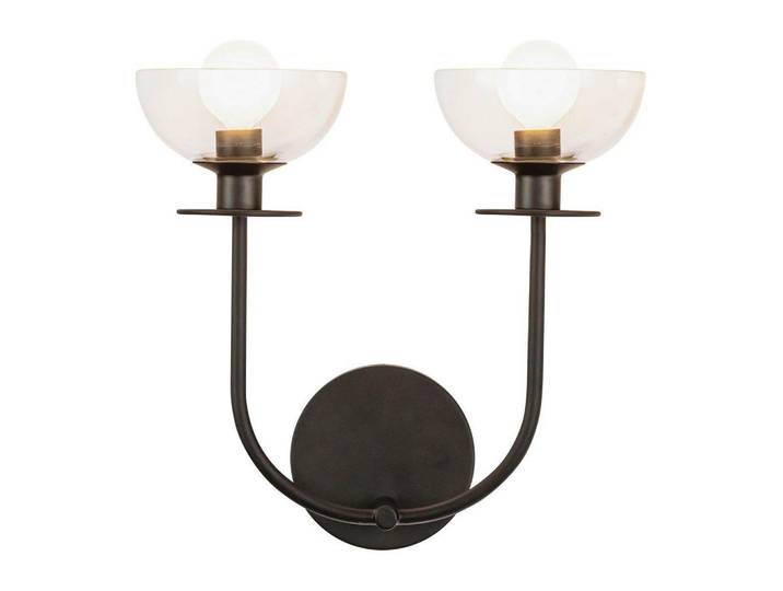 Elstead Lighting Wandleuchte, Schwarz, Metall, Glas, 29.2 cm, RoHS, CE, Lampen & Leuchten, Innenbeleuchtung, Wandlampe, Wandlampen