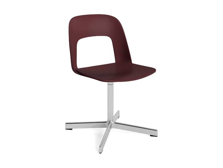 HAY Layout Chair 131 Stuhl Bordeaux-polerad aluminium