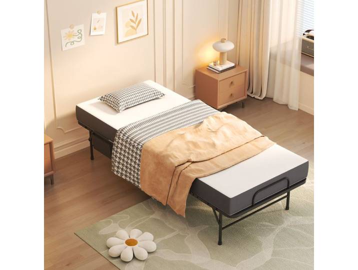 SENVIRO Lit pliant – lit d appoint avec matelas à mémoire de forme 80 x 190 cm – noir
